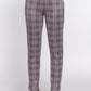 PLAID SUEDE PANTS