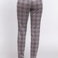 PLAID SUEDE PANTS