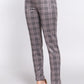 PLAID SUEDE PANTS