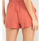 Clay Elastic Waist Shorts