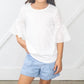 Girls Lace Bell Sleeve Top