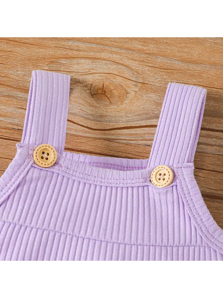 Lilac Ribbed Romper