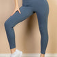 Slate Blue Cross Waist Leggings