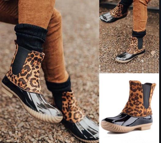 Chelsea Leopard Duck Boot