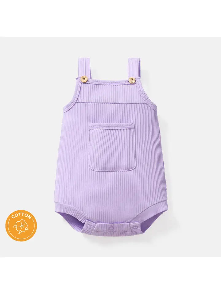 Lilac Ribbed Romper