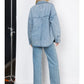 Relaxed Fit Washed Oversized Denim Shacket