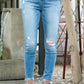 Zenana Reagan High Rise Distressed Skinny