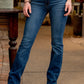 Kancan Constance Bootcut Hem Split Jeans