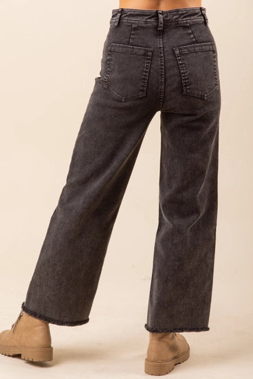 Very J/ Love Riche- NP70291 Washed Marine Straight Wide Jean