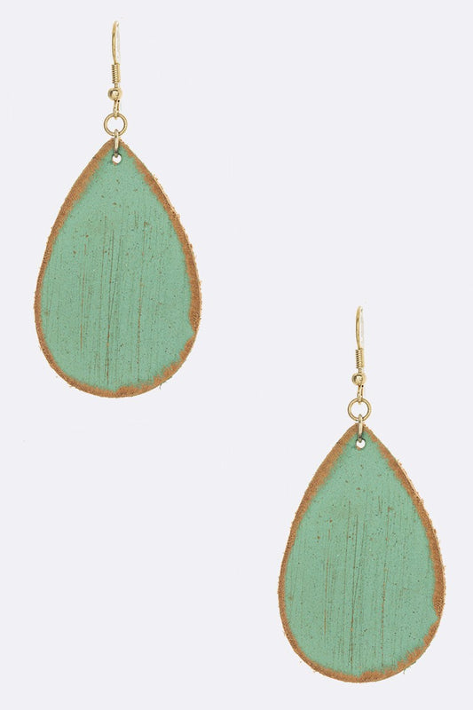 Green Teardrop Earrings