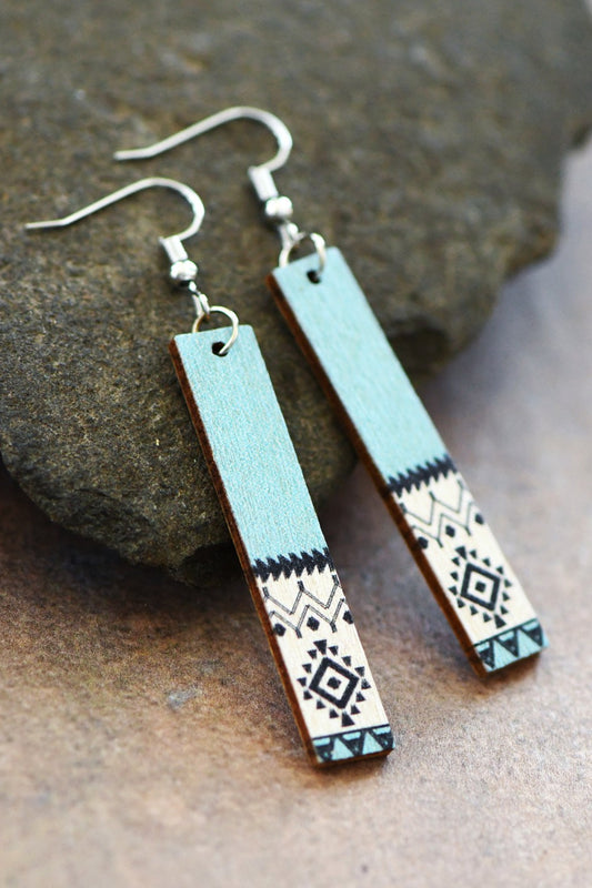 Boho Blue Bar Earrings