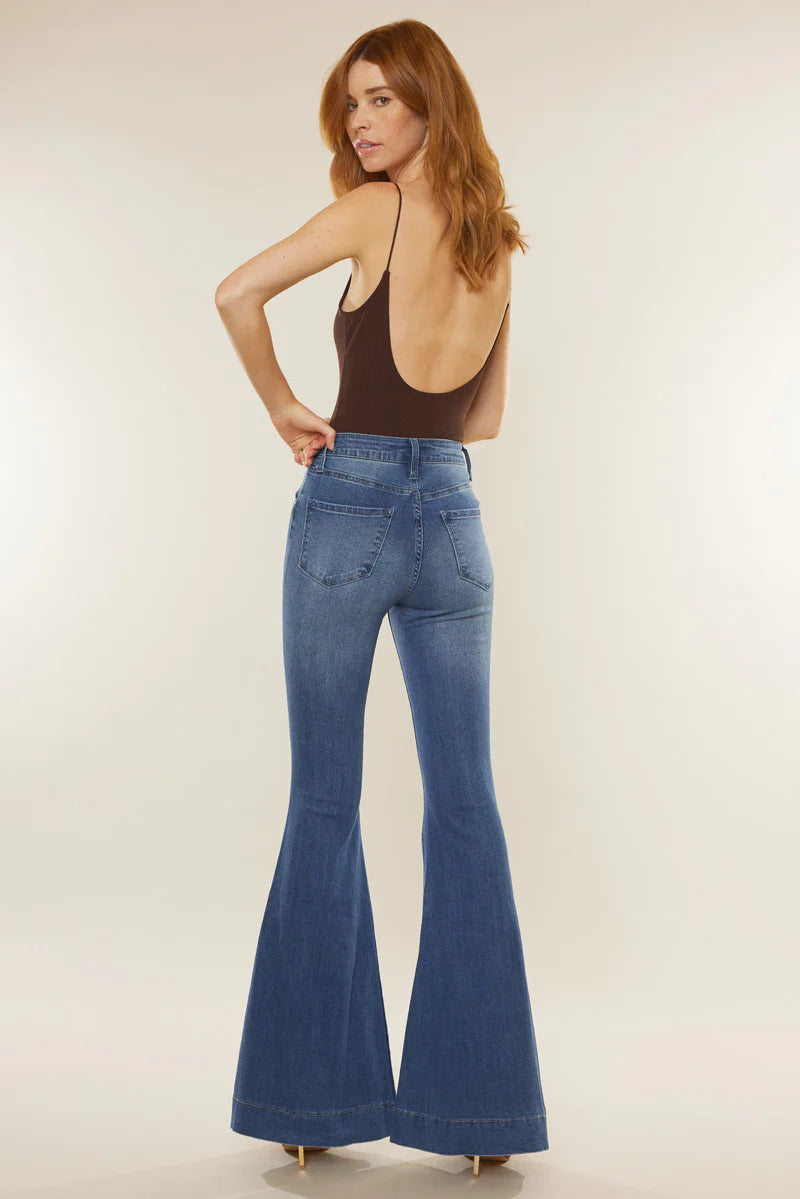 Kancan Braelynn High Rise Super Flare Jeans